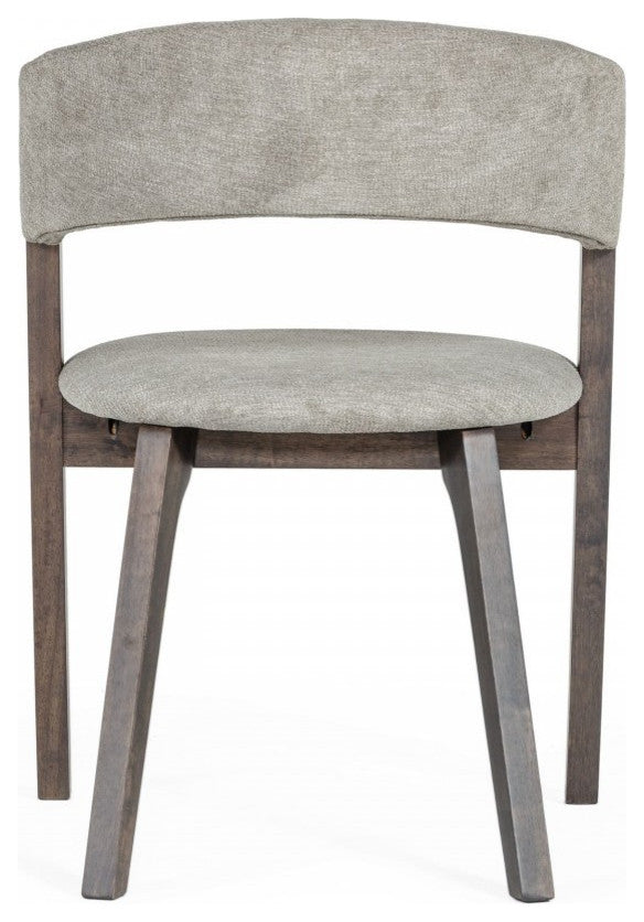 Set of Two Gray Wenge Dining Chairs