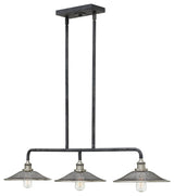 Hinkley Rigby Small Three Light Linear, Aged Zinc
