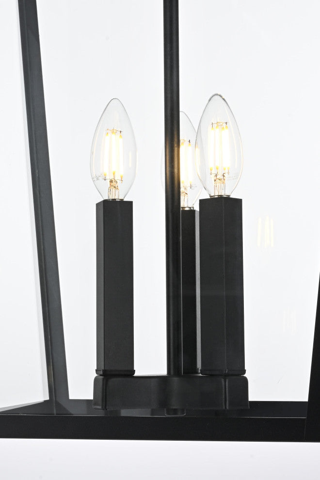 Home Living 14" Outdoor Pendant, Black