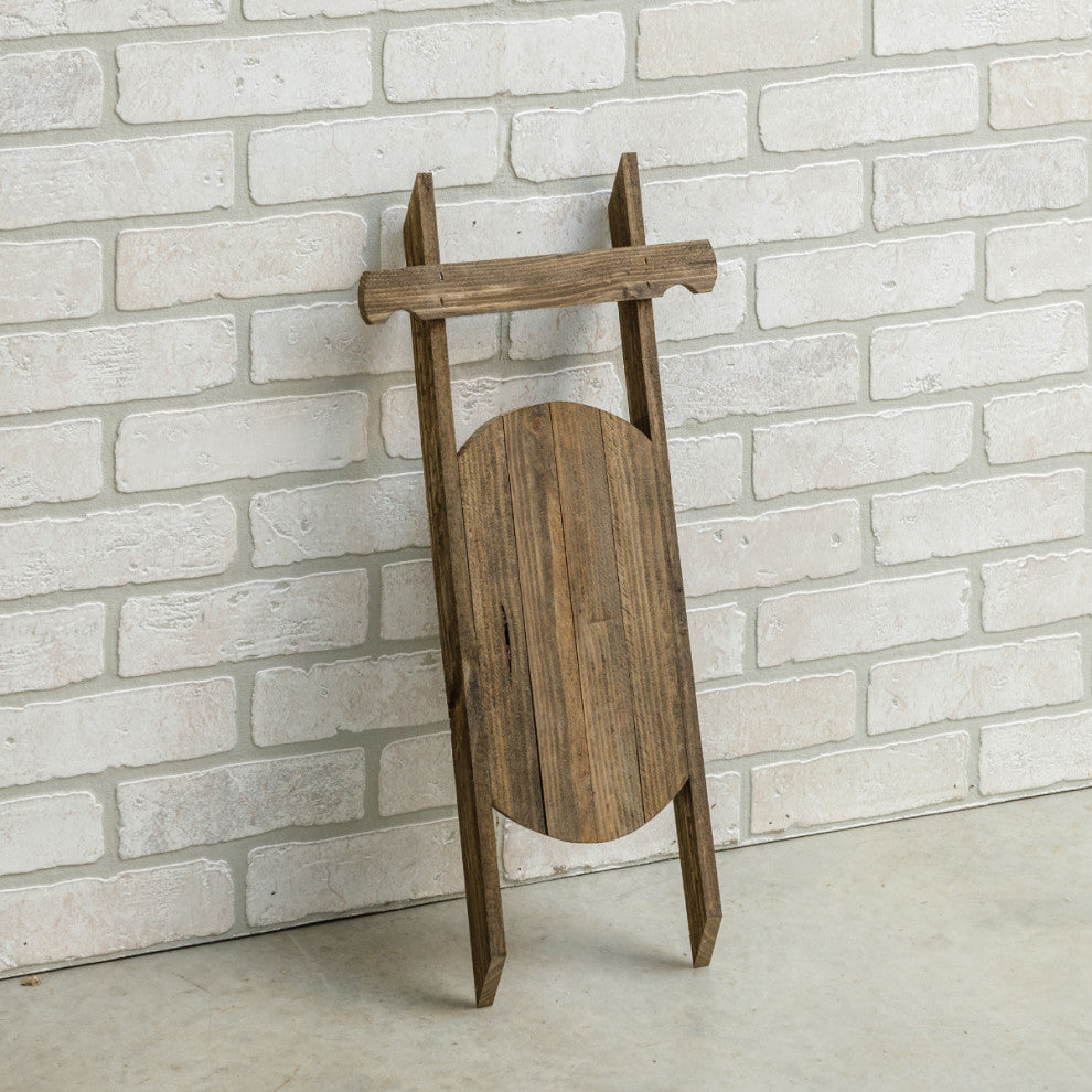 Mistletoe Two-Piece Decorative Small Sled Bundle