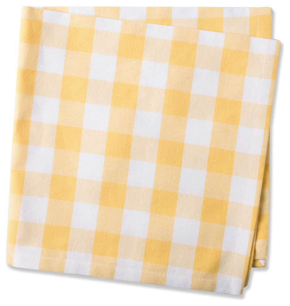 DII Yellow/White Checkers Napkin, Set of 6