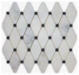 Calacatta and Black Polished Long Octagon Marble Mosaic