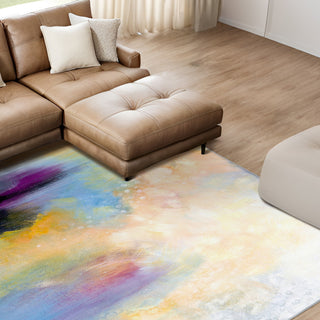 Big Splash Abstract Art Area Rug, 7.5'x10.3'