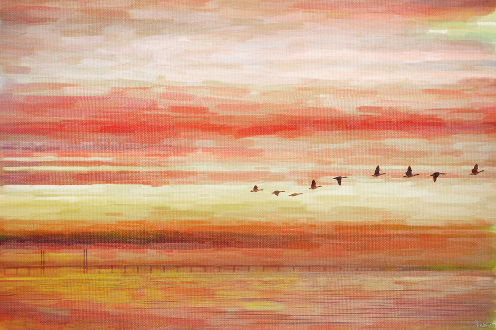 "Flying South" Fine Art Canvas Print, 24"x16"