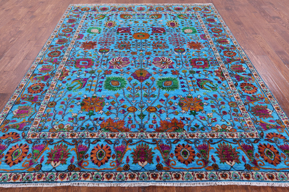 8' 4" X 10' 0" Persian Wool & Silk Hand-Knotted Rug - Q13500