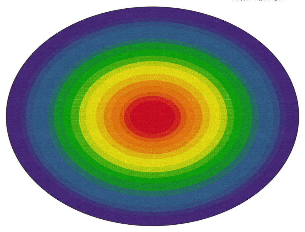 Flagship Carpets VA416-71A 12' Round Rainbow Educational Rug