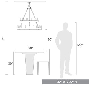 Alastair 2 Tier, 15 Light Chandelier