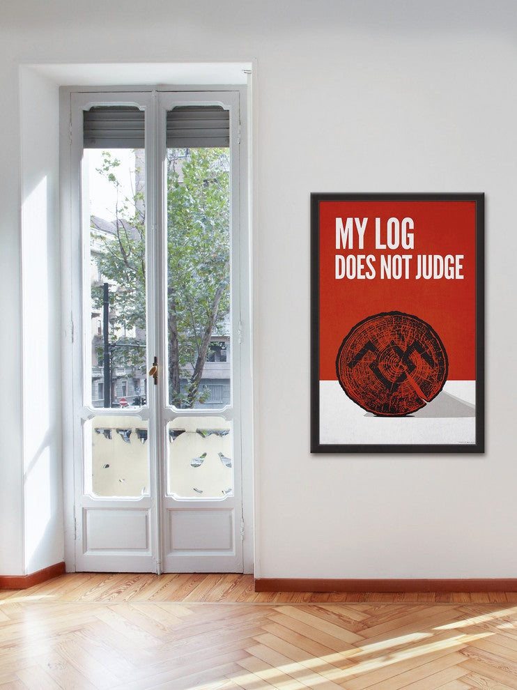 "Log" Framed Painting Print, 24"x36"