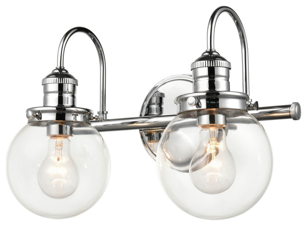 2 Light 15 in. Chrome Vanity Light