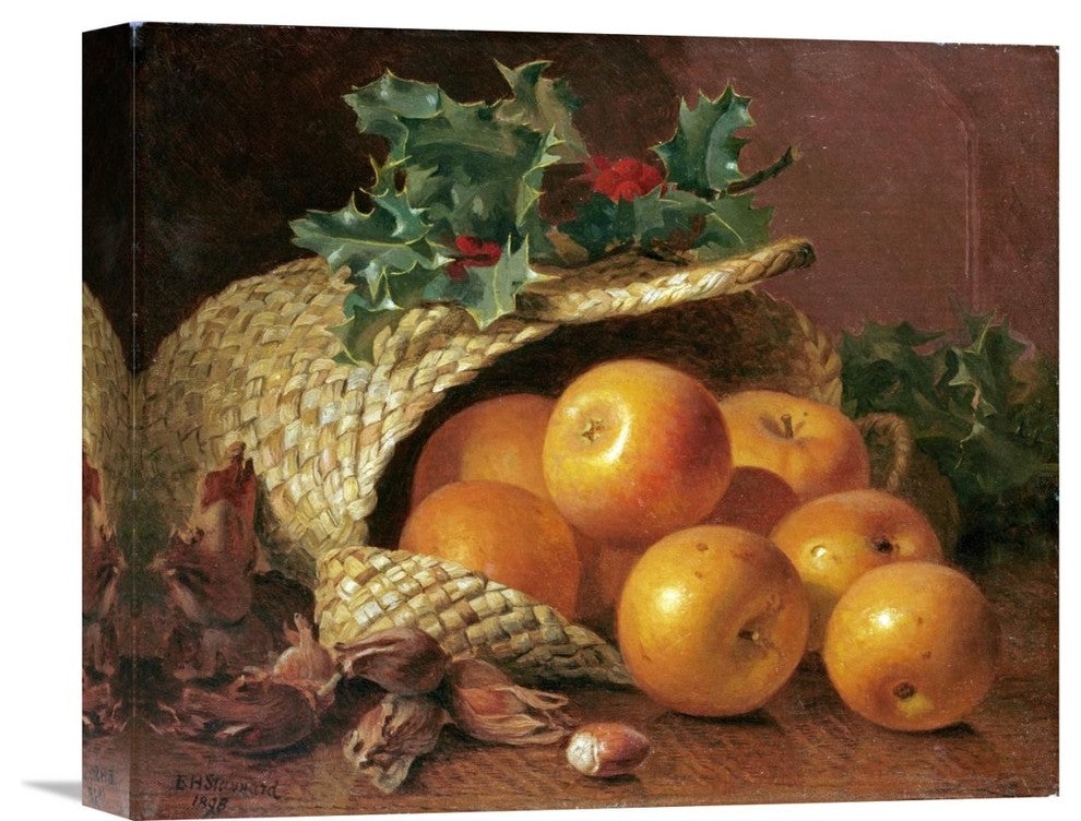 "Still Life With Apples, Hazelnuts and Holly" Artwork, 16" x 13"