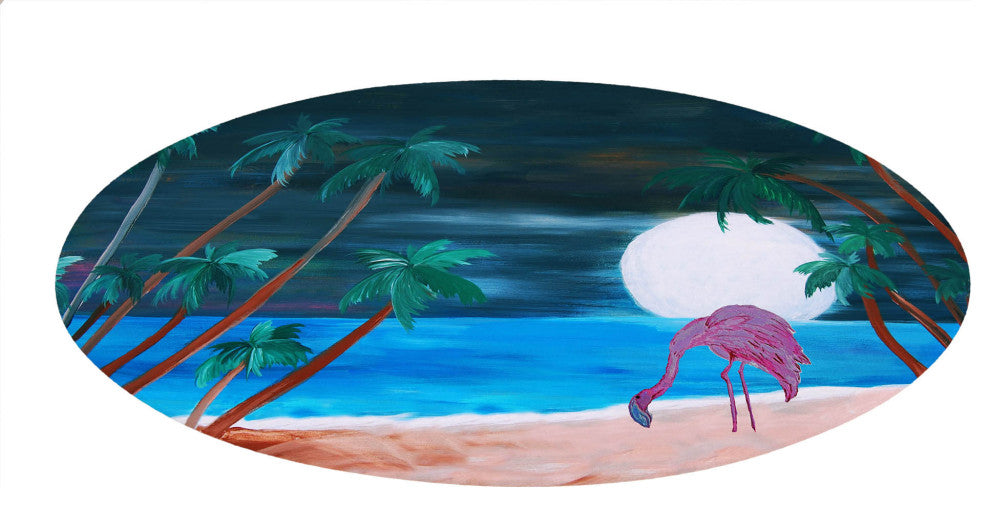 Flamingo designs coastal home chenille Area Rugs  60 inch from my art., Flamingo
