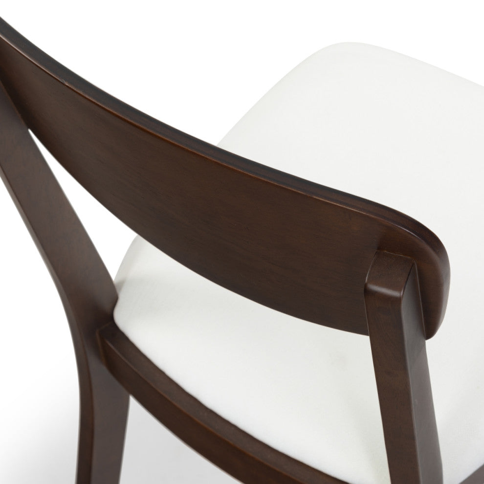 Safavieh Couture Portman Wood Dining Chair, Walnut/White