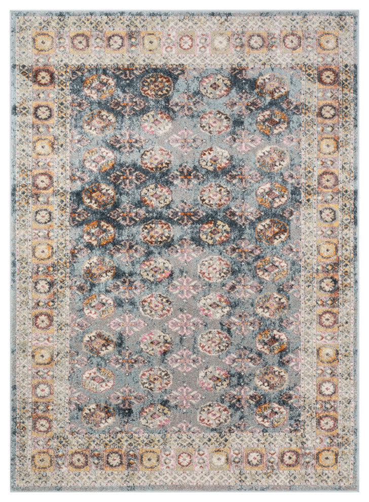 Well Woven Rodeo Matlock Bohemian Eclectic Persian Suzani Blue Rug, 7''10"x9''10"