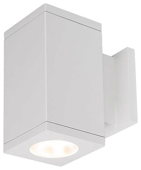 Cube Architectural 5" LED Wall-Light Straight 40 Deg Beam 3000K 90 CRI, White
