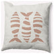 16x16" Puzzle Fish Nautical Decorative Indoor Pillow, Mauve