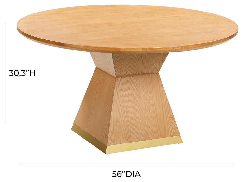 Nolan Natural Wood Round Dining Table