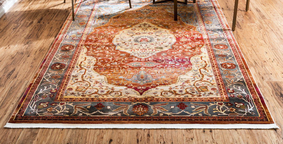 Unique Loom Rust Red Baracoa Miramar 2' 2 x 3' 0 Area Rug