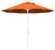 9' White Collar Tilt Lift Fiberglass Rib Aluminum Umbrella, Tuscan