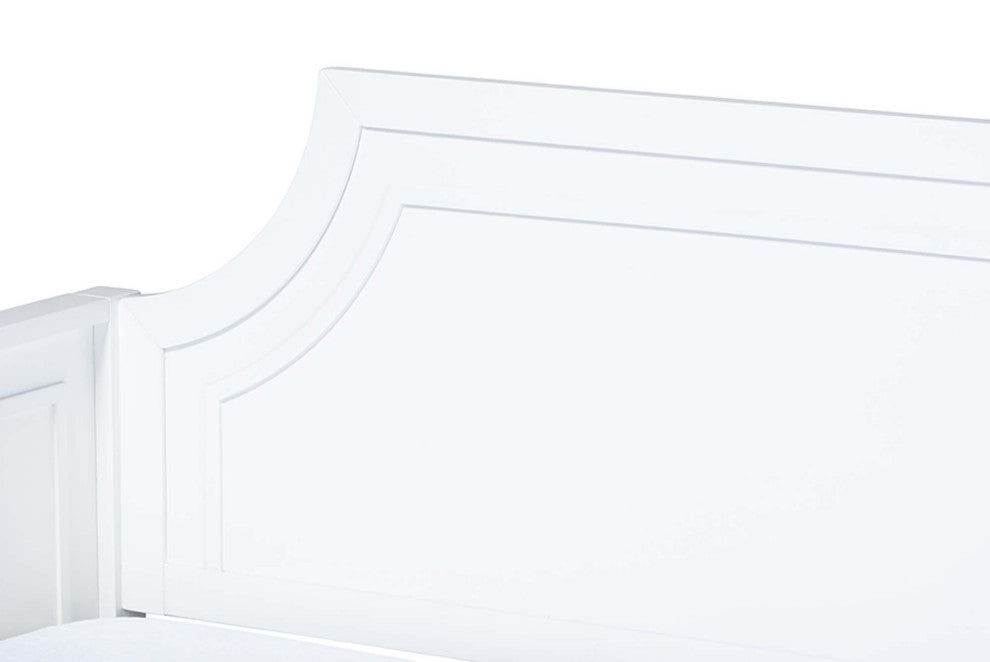Brady Wood Twin Size Daybed, White and With Trundle