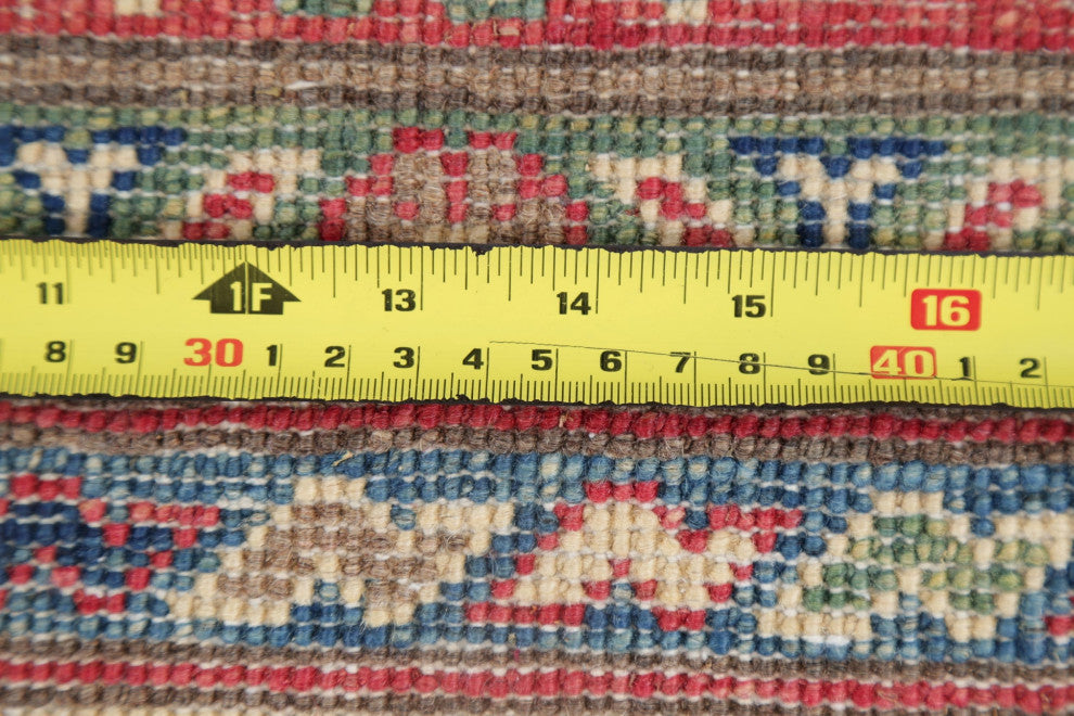 Kazak Handmade Oriental Pakistani Traditional Area Rug, Beige, 9'4"x5'10