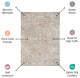 Nourison Astra Machine Washable 4' x 6' Light Blue Vintage Indoor Area Rug