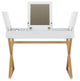 Juliette Vanity With White Top and Gold Legs