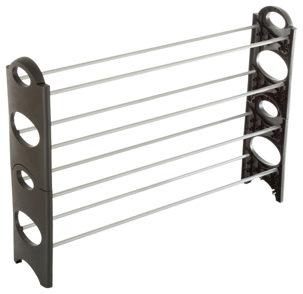 Stackable Shoe Rack 4-Tier Freestanding Organizer for Closets or Entryway