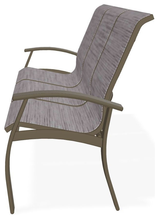 Belle Isle Sling 3-Seat Outdoor Sofa, Fossil/Beachwood