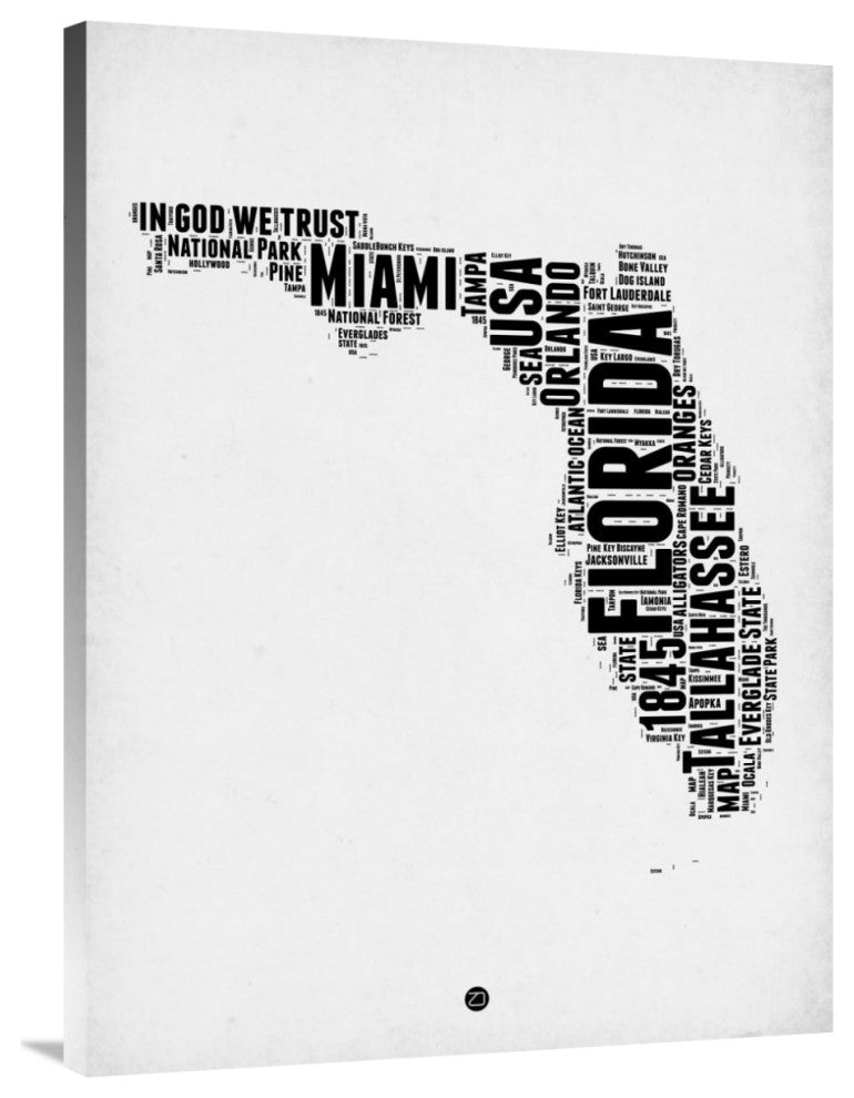 "Florida Word Cloud 2" Fine Art Print
