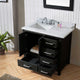 Caroline Premium 36" Single Bathroom Vanity, Zebra Gray With Marble Top