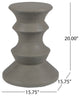 GDF Studio Alia Outdoor 22" Light-Weight Concrete Side Table, Light Gray