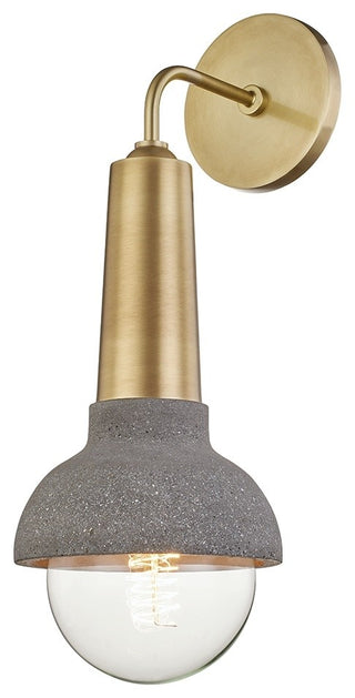 Macy 1-Light Wall Sconce, Aged Brass