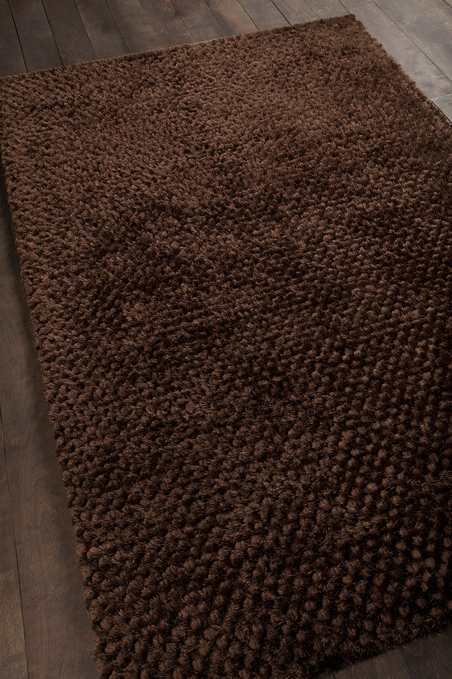 Cinzia Contemporary Area Rug, Chocolate, 9'x13'