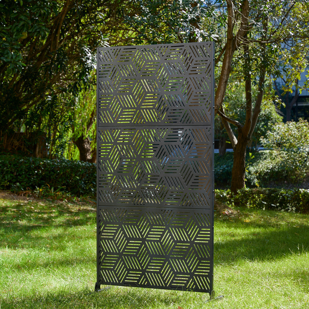 6ft Geometric Pattern Privacy Screen Fence