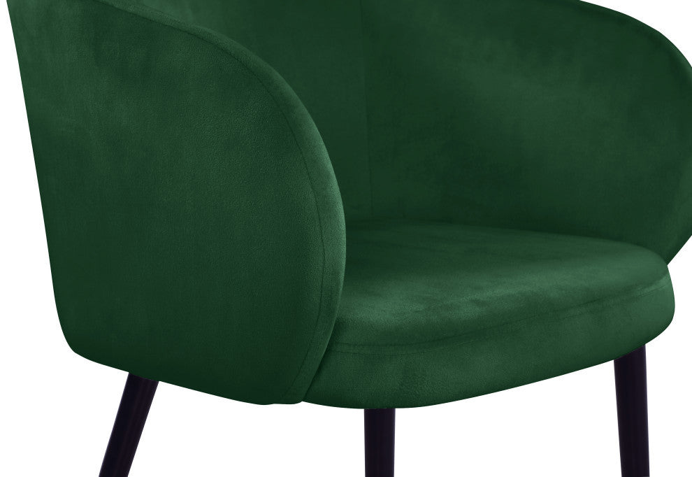 Louise Velvet Dining Chair, Green