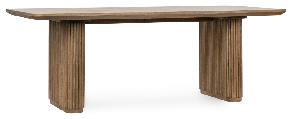Vander 84" Wood Dining Table, Tawny Brown