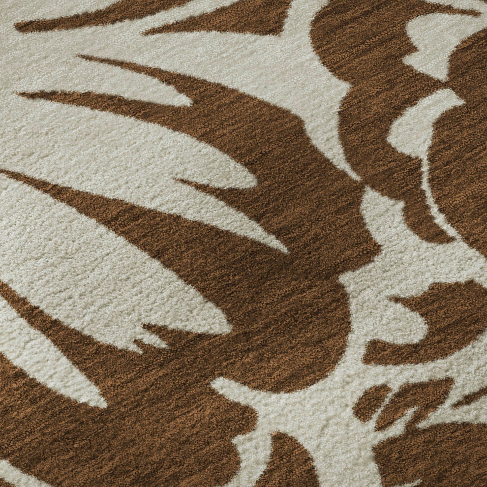 Premium Machine Washable Mayfield AMF551 Brown 3' x 5' Rug