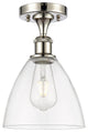 Innovations 516-1C-PN-GBD-752 1 Light Semi-Flush Mount, Polished Nickel