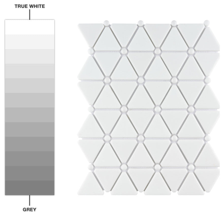 Expressions Treux White Glass Floor and Wall Tile