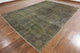 New Unique Floral Ecru Color 9'x12' Overdyed Hand Knotted Wool Area Rug H8682