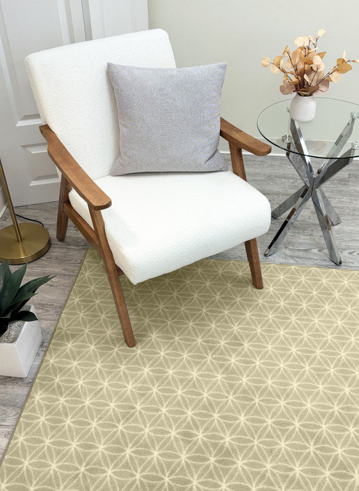 EYELET Soft Tactesse Nylon Area Rug with Anti-Stain Protection, Pistachio, 4'x12'