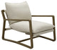 Alana Chair Smoke Grey With natural Linen fabric
