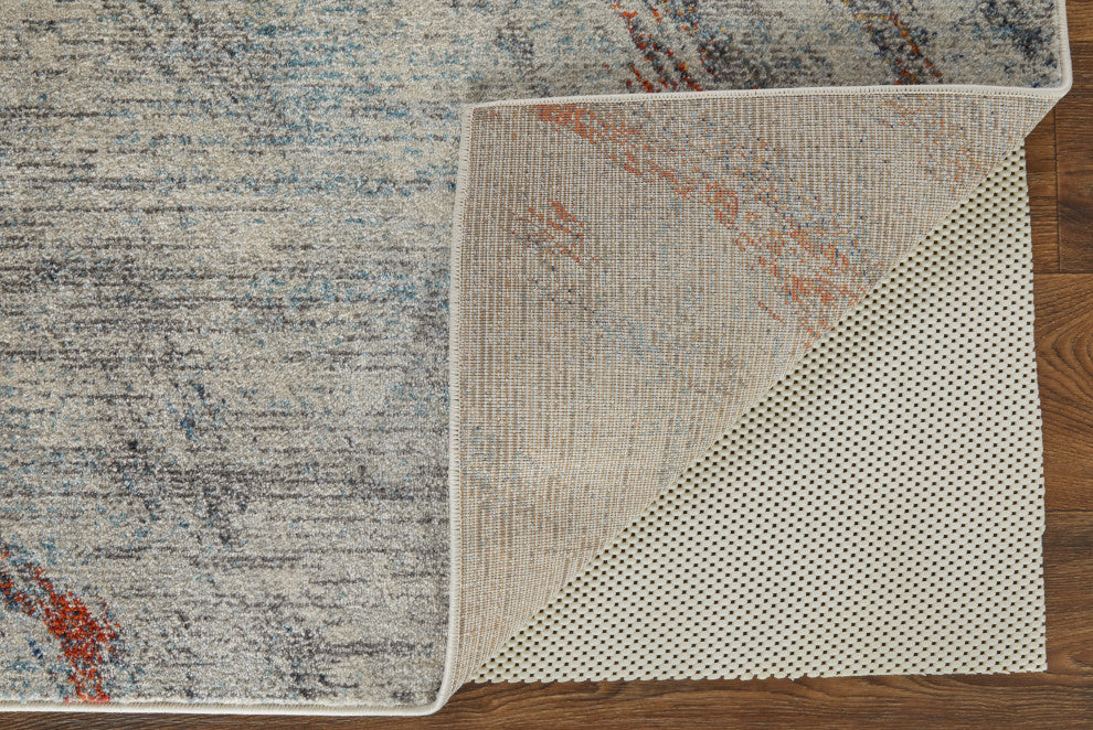 Weave & Wander Adelmo Abstract Contemporary Rug, Ivory/Multi, 9'x12'