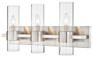 Zlite 343-3V-BN 3-Light Vanity, Clear