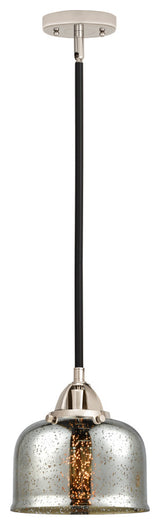 Large Bell Mini Pendant, Black Polished Nickel, Silver Plated Mercury