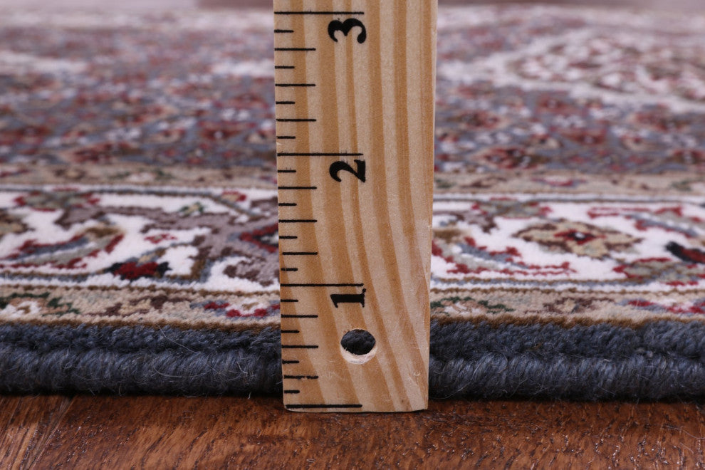 2' 7" X 25' 8" Hand Knotted Wool and Silk Persian Tabriz Runner Rug Q8947