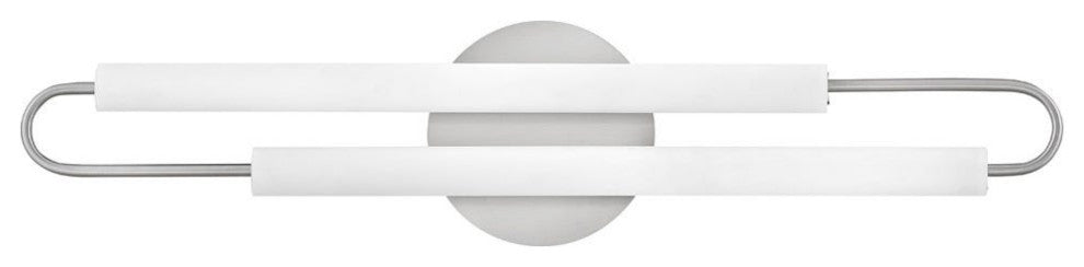 Hinkley EOS Lg 25" LED Bath Vanity Light Fixture, Brushed Nickel + Etched Glass
