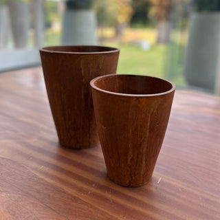 Rustic Limestone Small Vase, Corten