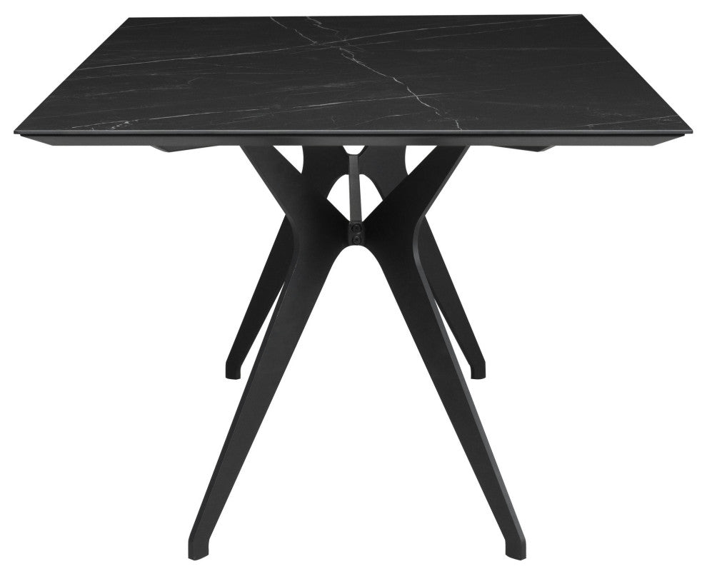 Daniele Black Ceramic Dining Table, HGNE268