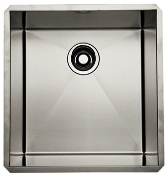 Rohl RSS1718SB Undermount 16 Gauge Kitchen Sink, Brushed Stainless Steel, 16"